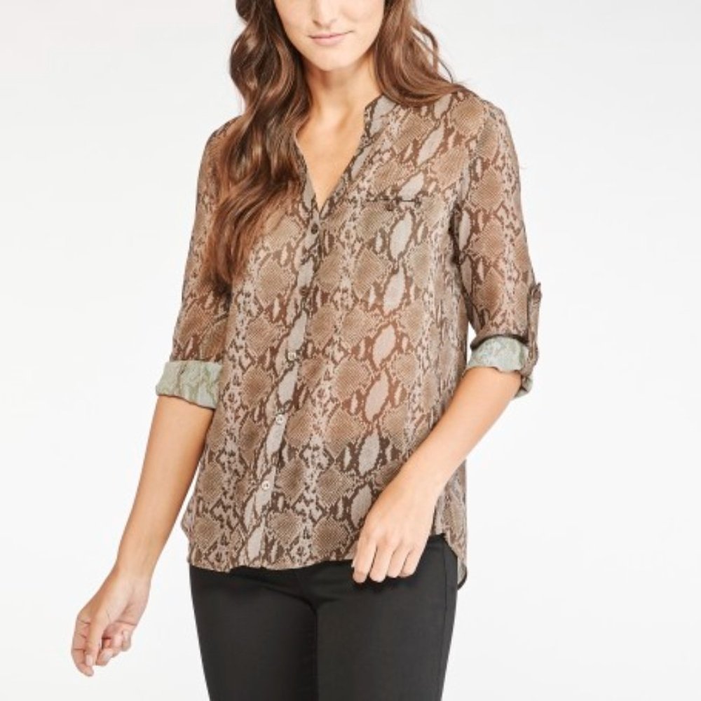 Kut from the Kloth Python Jasmine Blouse Large